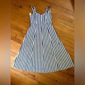 Old Navy Fit & Flare Linen Blend Midi Dress - Size M